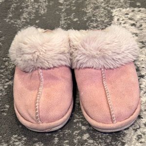 Women’s Fluffy Cozy Slippers In Pink Size 8